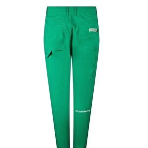 Men's Size 32 Green Carpenter Work Pants Utility Cargo Straight Leg Workwear NWT